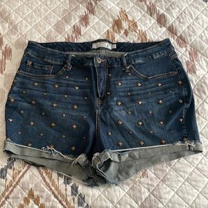 Torrid Embellished Blue Denim Shorts